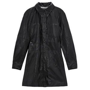 NWT ZARA Black Faux Leather mini dress